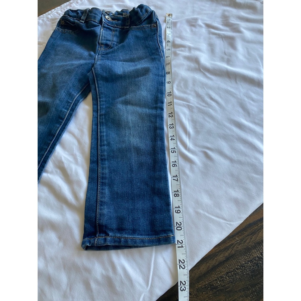 Childrens Place Boys Denim Bootcut Jeans Size 3T Blue Adjustable Waist - Picture 10 of 12